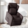 Sillón reclinable elevable tela marrón oscuro en Sillones | Comprar online en Foru.es