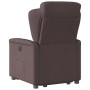 Sillón reclinable elevable tela marrón oscuro en Sillones | Comprar online en Foru.es
