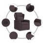 Sillón reclinable elevable tela marrón oscuro en Sillones | Comprar online en Foru.es