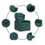 Sillón reclinable elevable tela verde oscuro en Sillones | Comprar online en Foru.es