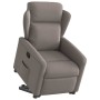 Sillón reclinable elevable tela gris taupe en Sillones | Comprar online en Foru.es