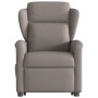 Sillón reclinable elevable tela gris taupe en Sillones | Comprar online en Foru.es