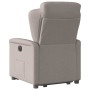 Sillón reclinable elevable tela gris taupe en Sillones | Comprar online en Foru.es