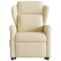 Sillón reclinable elevable de tela color crema en Sillones | Comprar online en Foru.es