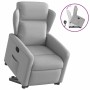 Sillón reclinable elevable de tela gris nube en Sillones | Comprar online en Foru.es