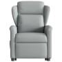 Sillón de masaje reclinable de pie de tela gris claro en Sillones | Comprar online en Foru.es