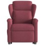 Sillón reclinable de masaje elevable tela rojo tinto en Sillones | Comprar online en Foru.es