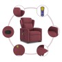 Sillón reclinable de masaje elevable tela rojo tinto en Sillones | Comprar online en Foru.es