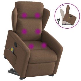 Silla de masaje reclinable de pie de tela marrón en Sillones | Comprar online en Foru.es