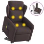 Silla de masaje reclinable de pie de tela marrón oscuro en Sillones | Comprar online en Foru.es