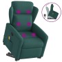 Silla de masaje reclinable de pie de tela verde oscura en Sillones | Comprar online en Foru.es