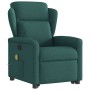 Silla de masaje reclinable de pie de tela verde oscura en Sillones | Comprar online en Foru.es