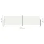 Toldo lateral retráctil color crema 180x600 cm de vidaXL, Sombrillas - Ref: Foro24-318001, Precio: 73,69 €, Descuento: %