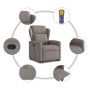 Sillón reclinable de masaje elevable tela gris taupé en Sillones | Comprar online en Foru.es