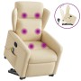 Silla de masaje reclinable de pie de tela color crema en Sillones | Comprar online en Foru.es
