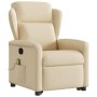 Silla de masaje reclinable de pie de tela color crema en Sillones | Comprar online en Foru.es
