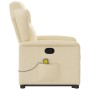 Silla de masaje reclinable de pie de tela color crema en Sillones | Comprar online en Foru.es