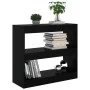 Estantería/divisor de espacios negro 80x30x72 cm de vidaXL, Librerías y estanterías - Ref: Foro24-811692, Precio: 58,06 €, De...
