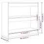 Estantería/divisor de espacios negro 80x30x72 cm de vidaXL, Librerías y estanterías - Ref: Foro24-811692, Precio: 58,06 €, De...