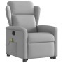 Sillón de masaje reclinable de pie de tela gris nube en Sillones | Comprar online en Foru.es