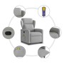 Sillón de masaje reclinable de pie de tela gris nube en Sillones | Comprar online en Foru.es