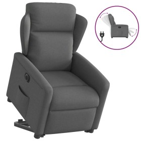 Sillón eléctrico reclinable elevable de tela gris oscuro en Sillones | Comprar online en Foru.es