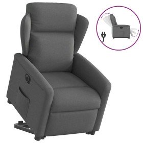 Sillón eléctrico reclinable elevable de tela gris oscuro en Sillones | Comprar online en Foru.es