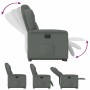 Sillón eléctrico reclinable elevable de tela gris oscuro en Sillones | Comprar online en Foru.es