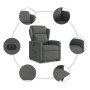 Sillón eléctrico reclinable elevable de tela gris oscuro en Sillones | Comprar online en Foru.es