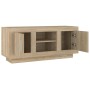 Mueble de TV madera contrachapada roble Sonoma 102x35x45 cm de vidaXL, Muebles TV - Ref: Foro24-811793, Precio: 77,31 €, Desc...