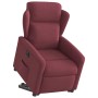 Sillón eléctrico reclinable elevable de tela rojo tinto en Sillones | Comprar online en Foru.es