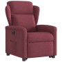 Sillón eléctrico reclinable elevable de tela rojo tinto en Sillones | Comprar online en Foru.es