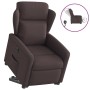 Sillón eléctrico reclinable elevable de tela marrón oscuro en Sillones | Comprar online en Foru.es