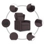 Sillón eléctrico reclinable elevable de tela marrón oscuro en Sillones | Comprar online en Foru.es