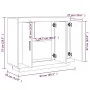 Aparador de madera contrachapada gris hormigón 92x35x75 cm de vidaXL, Aparadores - Ref: Foro24-811839, Precio: 82,57 €, Descu...