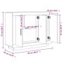 Aparador de madera contrachapada gris hormigón 92x35x75 cm de vidaXL, Aparadores - Ref: Foro24-811839, Precio: 87,92 €, Descu...