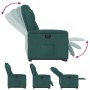 Sillón eléctrico reclinable elevable de tela verde oscuro en Sillones | Comprar online en Foru.es