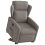 Sillón eléctrico reclinable elevable de tela gris taupe en Sillones | Comprar online en Foru.es