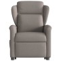 Sillón eléctrico reclinable elevable de tela gris taupe en Sillones | Comprar online en Foru.es