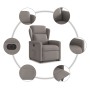 Sillón eléctrico reclinable elevable de tela gris taupe en Sillones | Comprar online en Foru.es