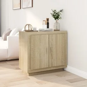 Aparador de madera contrachapada roble Sonoma 80x40x75 cm de vidaXL, Aparadores - Ref: Foro24-811820, Precio: 85,34 €, Descue...