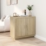 Aparador de madera contrachapada roble Sonoma 80x40x75 cm de vidaXL, Aparadores - Ref: Foro24-811820, Precio: 83,53 €, Descue...