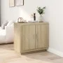 Aparador de madera contrachapada roble Sonoma 80x40x75 cm de vidaXL, Aparadores - Ref: Foro24-811820, Precio: 85,34 €, Descue...