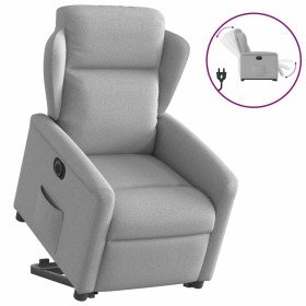 Sillón eléctrico reclinable elevable de tela gris nube en Sillones | Comprar online en Foru.es