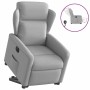 Sillón eléctrico reclinable elevable de tela gris nube en Sillones | Comprar online en Foru.es