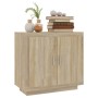 Aparador de madera contrachapada roble Sonoma 80x40x75 cm de vidaXL, Aparadores - Ref: Foro24-811820, Precio: 83,53 €, Descue...