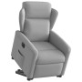 Sillón eléctrico reclinable elevable de tela gris nube en Sillones | Comprar online en Foru.es