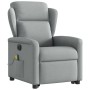 Sillón de masaje eléctrico reclinable elevable tela gris claro en Sillones | Comprar online en Foru.es