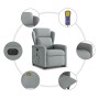 Sillón de masaje eléctrico reclinable elevable tela gris claro en Sillones | Comprar online en Foru.es
