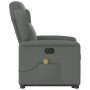 Sillón de masaje eléctrico reclinable elevable tela gris oscuro en Sillones | Comprar online en Foru.es